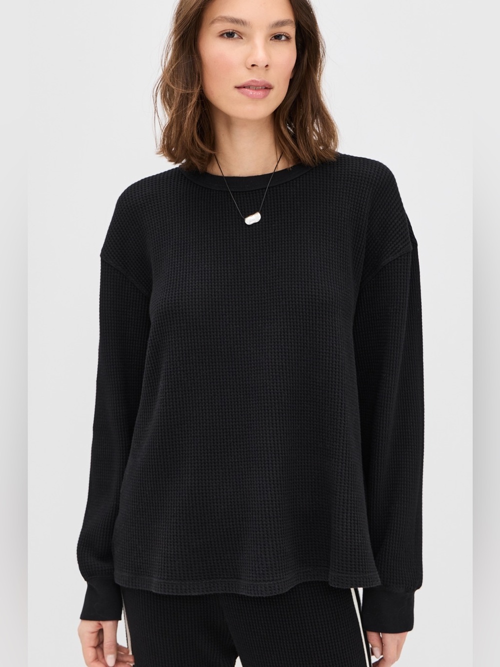 Like New DONNI Black Thermal Crewneck